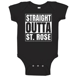 Straight Outta St. Rose Louisiana City Compton Parody Grunge Baby One Piece