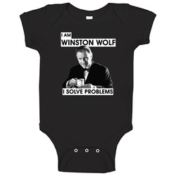 I Am Winston Wolf I Solve Problems Mr Wolf Pulp Fiction Quentin Tarantino Film Baby One Piece