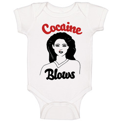 Cocaine Blows Hollywood Funny Baby One Piece Cocaine Blows Hollywood Funny Baby One Piece
