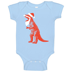 Santasaurus Rex Last Man On Earth Christmas Baby One Piece Santasaurus Rex Last Man On Earth Christmas Baby One Piece