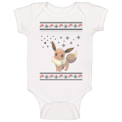 Eevee Pokemon Ugly Christmas Sweater Baby One Piece