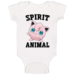 Jigglypuff Is My Spirit Animal Baby One Piece