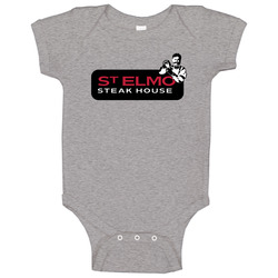 St Elmo Steakhouse Indiana's Most Famous Restaurant Raglan Baby One Piece St Elmo Steakhouse Indiana's Most Famous Restaurant Raglan Baby One Piece