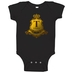 Torres Family Reunion Crest Last Name Surname Baby One Piece