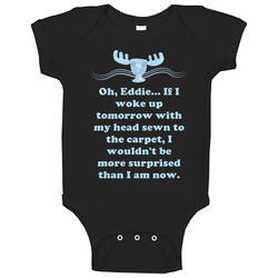 Head Sewn To Carpet National Lampoons Christmas Vacation Moose  Quotes Baby One Piece