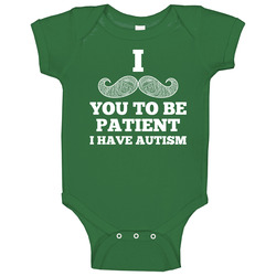 I Mustache You To Be Patient Autism Awareness Baby One Piece I Mustache You To Be Patient Autism Awareness Baby One Piece