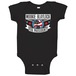 Mookie Blaylock For President California Sports Funny Baby One Piece