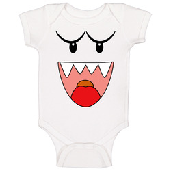 Super Mario Bros Boo Character Baby One Piece Super Mario Bros Boo Character Baby One Piece