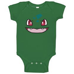 Bulbasaur Face Pokemon Fan Geek Gift Baby One Piece Bulbasaur Face Pokemon Fan Geek Gift Baby One Piece