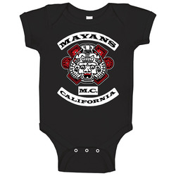 Soa Mayans Mc Logo California Baby One Piece Soa Mayans Mc Logo California Baby One Piece