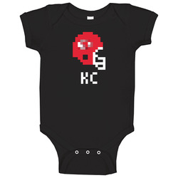 Kansas City Kc Football Nfl Team Pixelated 8 Bit Logo Fan Baby One Piece Kansas City Kc Football Nfl Team Pixelated 8 Bit Logo Fan Baby One Piece