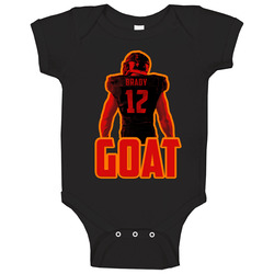 Tom Brady Jersey Back Goat Tampa Bay Football Baby One Piece Tom Brady Jersey Back Goat Tampa Bay Football Baby One Piece