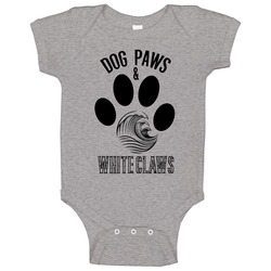 Dog Paws And White Claws Hard Seltzer Dog Lovers Raglan Baby One Piece