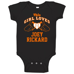 This Girl Loves Joey Rickard Baltimore Baseball Player Classic Baby One Piece