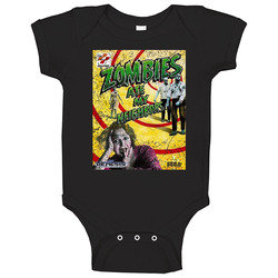Zombies Ate My Neighbors Sega Game Cover Distressed Baby One Piece
