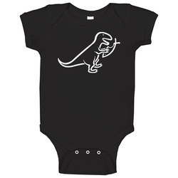 Evolution Versus Creationism Dinosaur Fish Funny Baby One Piece