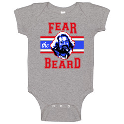 Grizzly Adams Fear The Beard Retro Baby One Piece Grizzly Adams Fear The Beard Retro Baby One Piece
