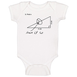 Find X Math Equation Funny Baby One Piece Find X Math Equation Funny Baby One Piece