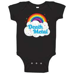 Death Metal Sparkle Rainbows Funny Distressed Baby One Piece Death Metal Sparkle Rainbows Funny Distressed Baby One Piece