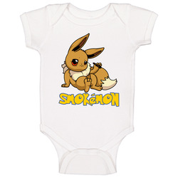 Pokemon Eevee Smokemon Funny Weed Smoking Parody Baby One Piece