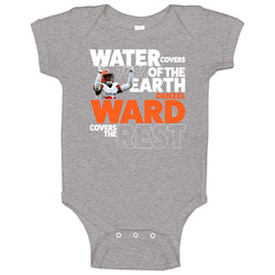 Denzel Ward Cleveland Water Covers 70 Percent Earth Football Baby One Piece Denzel Ward Cleveland Water Covers 70 Percent Earth Football Baby One Piece