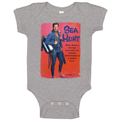Sea Hunt 60s Tv Series Show Worn Look Vintage Unisex Baby One Piece Sea Hunt 60s Tv Series Show Worn Look Vintage Unisex Baby One Piece
