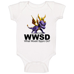 Wwsd? What Would Spyro Do? The Dragon Video Game Baby One Piece Wwsd? What Would Spyro Do? The Dragon Video Game Baby One Piece