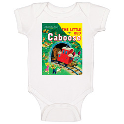 The Little Red Caboose Classic Children's Storybook Cover Baby One Piece