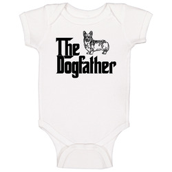 Cardigan Welsh Corgi Custom Dog Breed The Dogfather Baby One Piece Cardigan Welsh Corgi Custom Dog Breed The Dogfather Baby One Piece