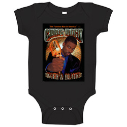 Chris Rock Bigger And Blacker Retro 90s Comedy Distressed Look Fan Baby One Piece Chris Rock Bigger And Blacker Retro 90s Comedy Distressed Look Fan Baby One Piece