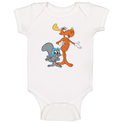 Rocky And Bullwinkle Retro Cartoon Character Baby One Piece Rocky And Bullwinkle Retro Cartoon Character Baby One Piece
