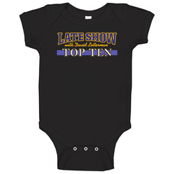 David Letterman Late Show Top Ten Popular Late Night Tv Talk Show Fan Baby One Piece David Letterman Late Show Top Ten Popular Late Night Tv Talk Show Fan Baby One Piece