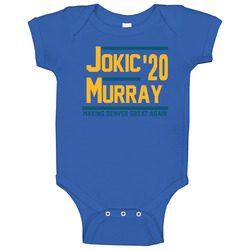 Nikola Jokic Jamal Murray 2020 Making Denver Great Again Basketball Fan Baby One Piece Nikola Jokic Jamal Murray 2020 Making Denver Great Again Basketball Fan Baby One Piece