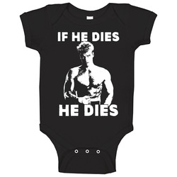 Ivan Drago If He Dies Funny Rocky Boxing Movie Fan Baby One Piece Ivan Drago If He Dies Funny Rocky Boxing Movie Fan Baby One Piece