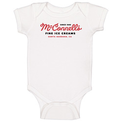 Mcconnell's Best Ice Cream Brand Dessert Treat Logo Baby One Piece Mcconnell's Best Ice Cream Brand Dessert Treat Logo Baby One Piece