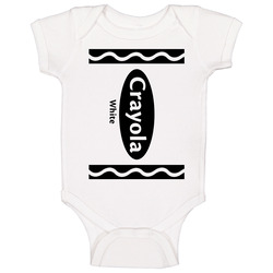 Crayola White Crayon Funny Halloween Costume Baby One Piece