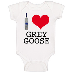 I Heart Vodka Grey Goose Drink Baby One Piece I Heart Vodka Grey Goose Drink Baby One Piece