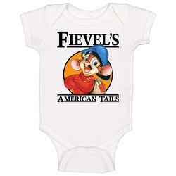 Fievel's American Tail Title 90s Kids Tv Show Cartoon Baby One Piece Fievel's American Tail Title 90s Kids Tv Show Cartoon Baby One Piece