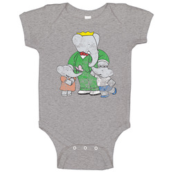 Babar And Kids 90s Kids Elephant Tv Show Cartoon Worn Look Baby One Piece Babar And Kids 90s Kids Elephant Tv Show Cartoon Worn Look Baby One Piece