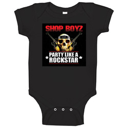 Party Like A Rockstar Shop Boyz One Hit Wonders Single Cover Distressed Look Fan Baby One Piece Party Like A Rockstar Shop Boyz One Hit Wonders Single Cover Distressed Look Fan Baby One Piece