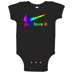 Nike Just Love It Parody Lgbtq Pride Baby One Piece Nike Just Love It Parody Lgbtq Pride Baby One Piece