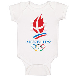 Albertville 1992 Winter Olympics Baby One Piece Albertville 1992 Winter Olympics Baby One Piece