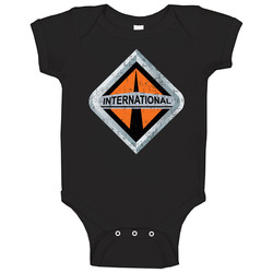 International Trucks Automobile Car Truck Motorcycle Auto Parts Cool Distressed Style Brand Logo Emblem Baby One Piece International Trucks Automobile Car Truck Motorcycle Auto Parts Cool Distressed Style Brand Logo Emblem Baby One Piece