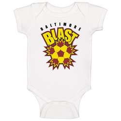 Baltimore Blast Major League Indoor Soccer Club Logo Baby One Piece Baltimore Blast Major League Indoor Soccer Club Logo Baby One Piece