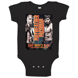 Floyd Mayweather Vs Manny Pacquiao Fight Poster Boxing Fan Baby One Piece Floyd Mayweather Vs Manny Pacquiao Fight Poster Boxing Fan Baby One Piece