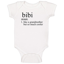Bibi Noun Language Definition Grandma Grandmother Mother's Day Gift Baby One Piece Bibi Noun Language Definition Grandma Grandmother Mother's Day Gift Baby One Piece