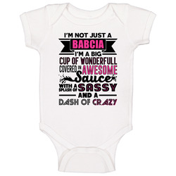 Not Just A Babcia Wonderful Awesome Crazy Mothers Day Baby One Piece Not Just A Babcia Wonderful Awesome Crazy Mothers Day Baby One Piece