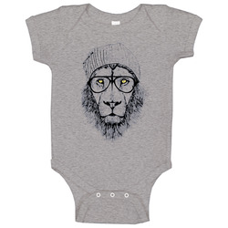 Hipster Lion With Glasses Baby One Piece Hipster Lion With Glasses Baby One Piece