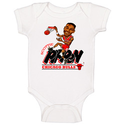 Scottie Pippen Retro Basketball Caricature Baby One Piece Scottie Pippen Retro Basketball Caricature Baby One Piece