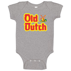 Old Dutch Most Popular Potato Chip Brand Snack Food Lovers Raglan Baby One Piece Old Dutch Most Popular Potato Chip Brand Snack Food Lovers Raglan Baby One Piece